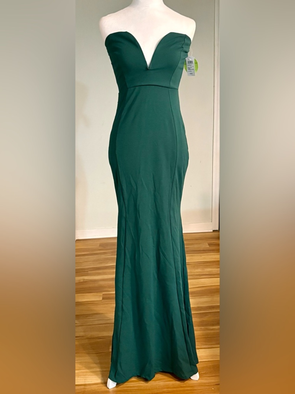 Windsor Green Strapless Mermaid Formal Gown, Prom Pageant, Size S